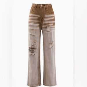 Mica Brown Ripped Jeans